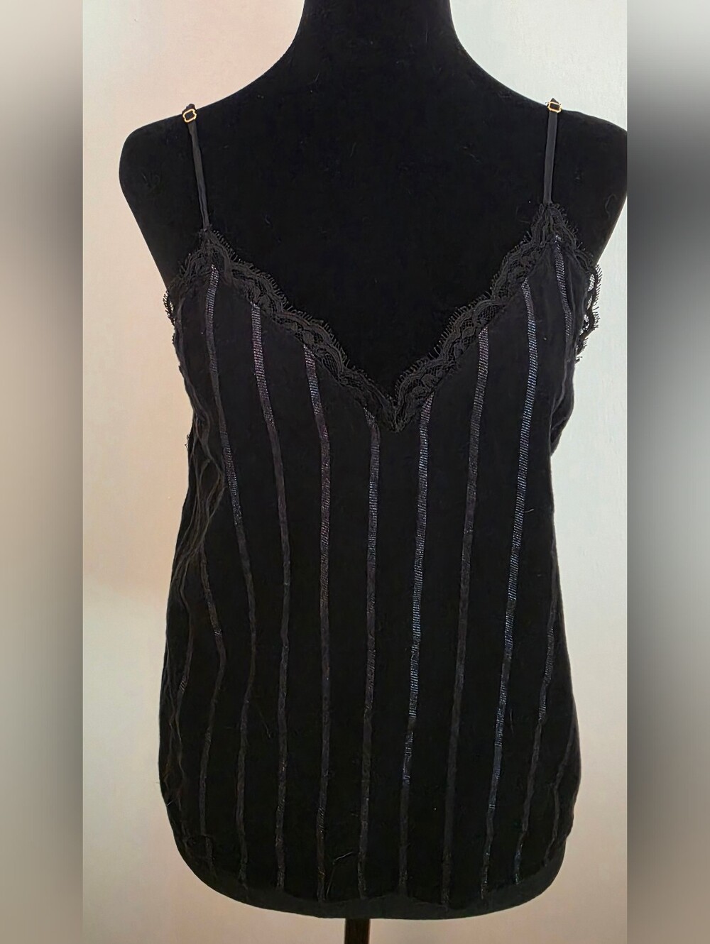 Victoria's Secret Black & Silver Striped Pajama Set Cami Top & Sleep Shorts - Picture 2 of 16